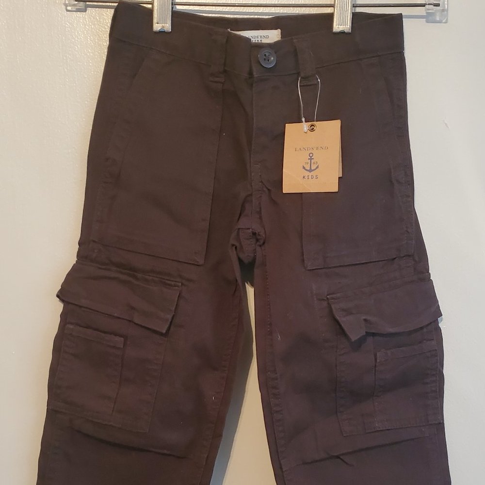 NWT Kid’s Lands End Brown Cargo Pants Size 5